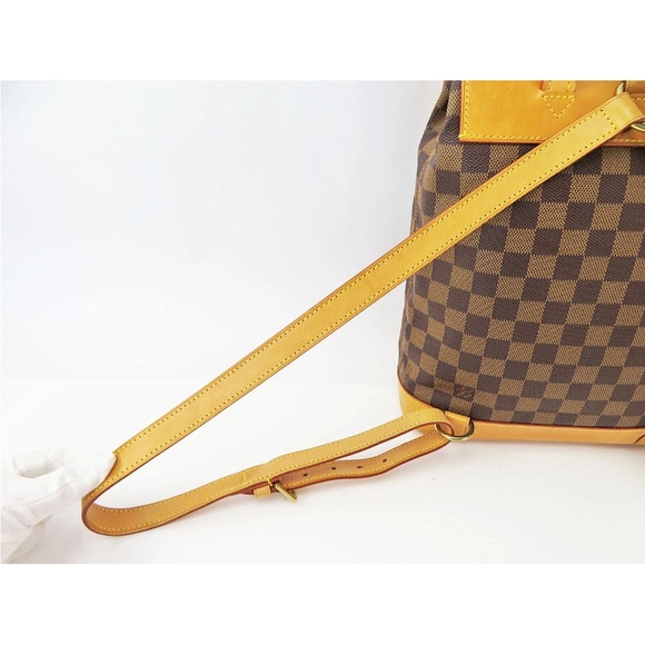Louis Vuitton Brown and Tan Checkered Backpack - Picture 6 of 14